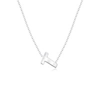 Silver Initial Letter Necklace T SPE-5560